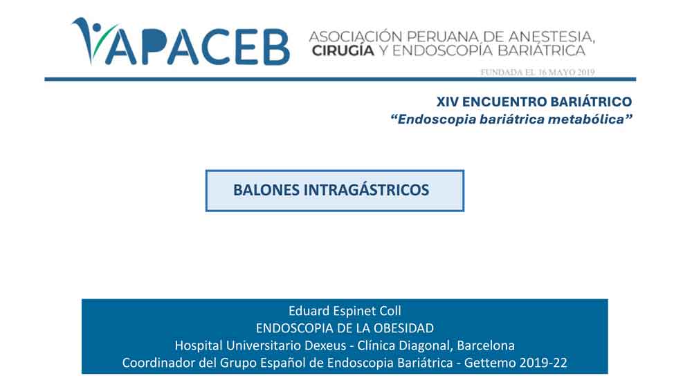 Ponencia del Dr. Espinet en APACEB 23