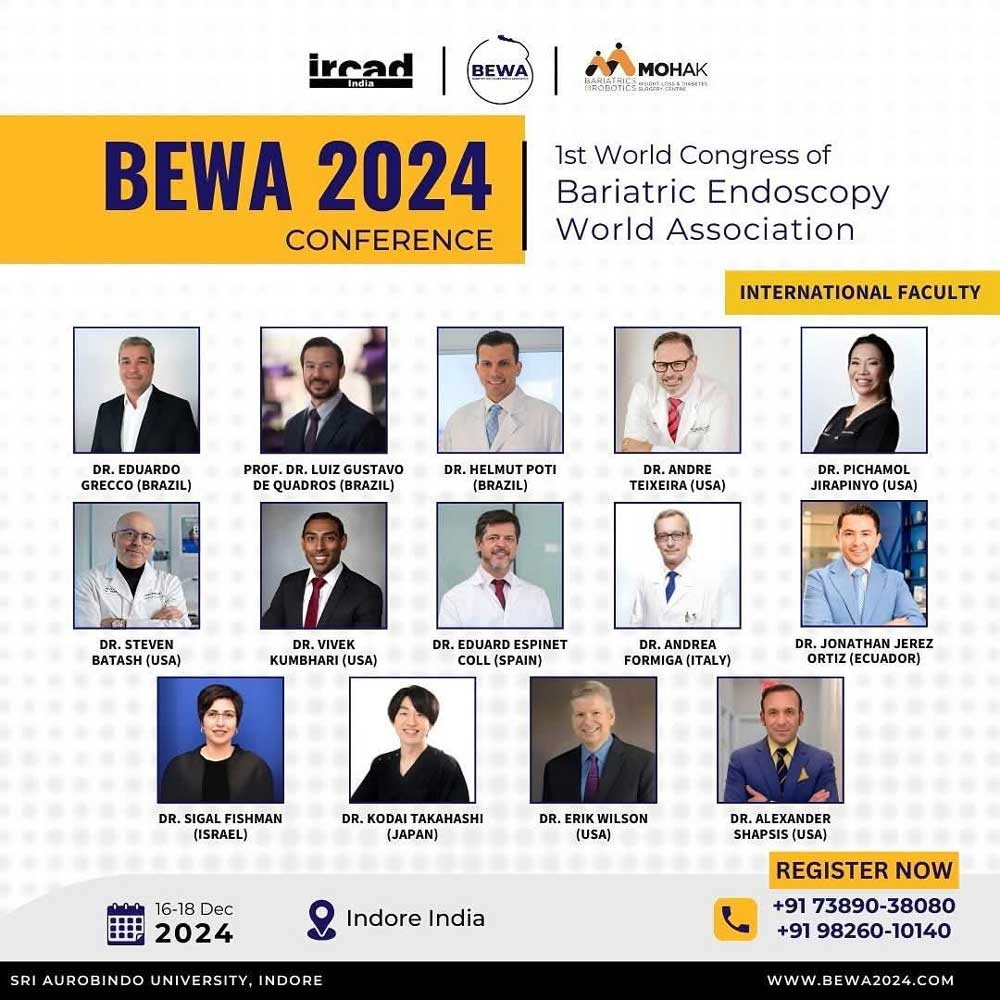 Ponentes internacionales del Primer Congreso Mundial de de Endoscopia Bariátrica